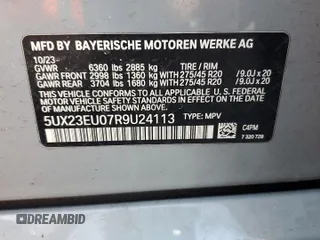 2024 BMW X5 xDrive40i z VIN 5UX23EU07R9U24113, wystawiony jako Copart lot #50386895 z przebiegiem 38 407 mil mil oraz Szkody całkowita. Historia ofert i sprzedaży dostępna na DreamBid. Obrazek 14.