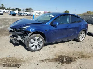 2021 Tesla Model Y Long Range with VIN 5YJYGAEE3MF231751, listed as a Copart auction lot 46415105 with 78,172 mi miles and Salvage Title. Bid and sale history available at carsss.com. Image 1.