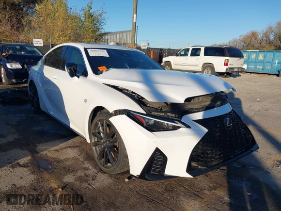 2021 Lexus IS 350 F Sport z VIN JTHGZ1E2XM5021384, wystawiony jako IAAI lot #40805229 z przebiegiem 52 644 mil mil oraz . Historia ofert i sprzedaży dostępna na DreamBid. Obrazek 1.