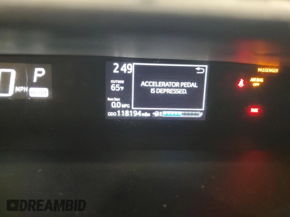2018 Toyota Prius One with VIN JTDKDTB32J1613089, listed as a Copart auction lot 53746525 with 118,194 mi miles and Clean Title. Bid and sale history available at DreamBid. Image 9.