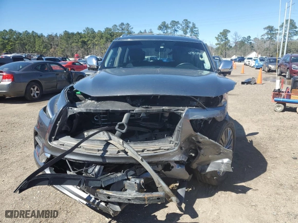 2018 Infiniti QX80 with VIN JN8AZ2NF5J9661074, listed as a Copart auction lot 47812065 with 118,059 mi miles and Salvage Title. Bid and sale history available at carsss.com. Image 5.