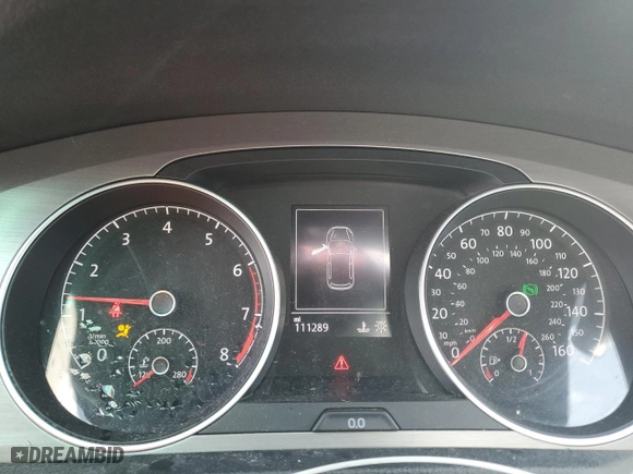 2016 Volkswagen Golf TSI SE with VIN 3VW217AU9GM041943, listed as a Copart auction lot 47987635 with 111,289 mi miles and Salvage Title. Bid and sale history available at carsss.com. Image 9.