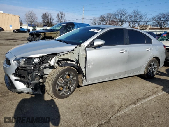 2021 Kia Forte LXS with VIN 3KPF24AD9ME290720, listed as a Copart auction lot 44442265 with 56,756 mi miles and Salvage title. Bid and sale history available at DreamBid. Image 1.