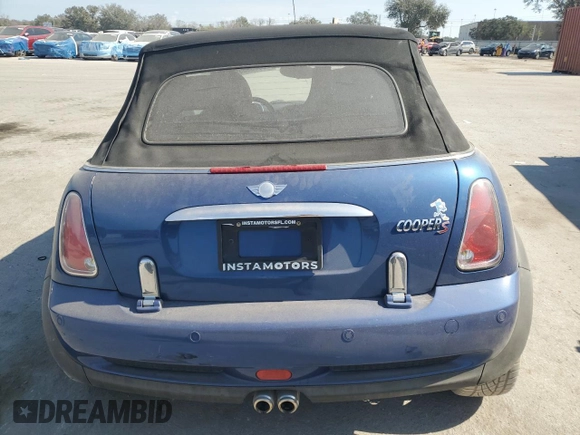 2007 MINI Convertible S with VIN WMWRH33597TL94449, listed as a Copart auction lot 43903935 with 67,484 mi miles and Non repairable. Bid and sale history available at DreamBid. Image 6.