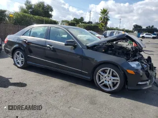 2013 Mercedes-Benz E 550 Sport with VIN WDDHF9BBXDA676854, listed as a Copart auction lot 71620434 with 155,557 mi miles and Salvage title. Bid and sale history available at DreamBid. Image 4.