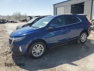 2023 Chevrolet Equinox LT with VIN 3GNAXKEG2PL110005, listed as a Copart auction lot 50796955 with 15,534 mi miles and Clean Title. Bid and sale history available at carsss.com. Image 1.