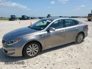 2017 Kia Optima EX with VIN 5XXGU4L38HG163120, listed as a Copart auction lot 58469385 with 107,129 mi miles and Salvage title. Bid and sale history available at DreamBid. Image 1.
