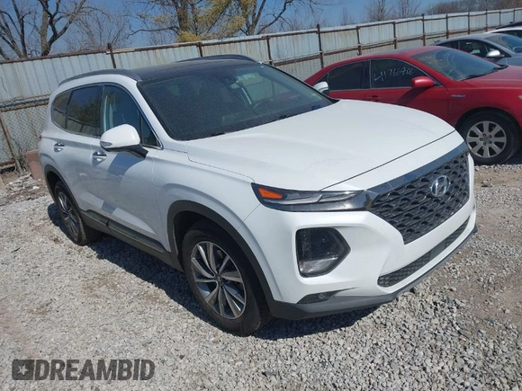 2020 Hyundai Santa Fe Limited with VIN 5NMS5CAD9LH240763, listed as a IAAI auction lot 41754101 with 66,450 mi miles. Bid and sale history available at carsss.com. Image 1.