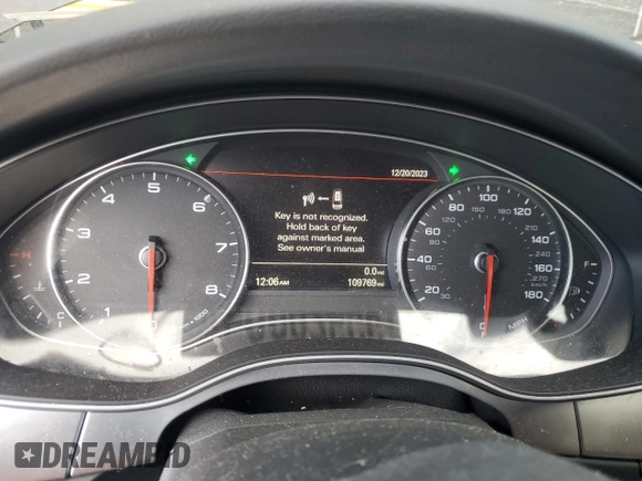 2015 Audi A6 2.0T Premium with VIN WAUFFAFC0FN029054, listed as a Copart auction lot 55926064 with 109,769 mi miles and Salvage Title. Bid and sale history available at carsss.com. Image 9.