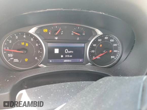 2022 GMC Terrain SLT with VIN 3GKALPEV4NL107205, listed as a Copart auction lot 56172605 with 6,844 mi miles and Salvage title. Bid and sale history available at DreamBid. Image 9.