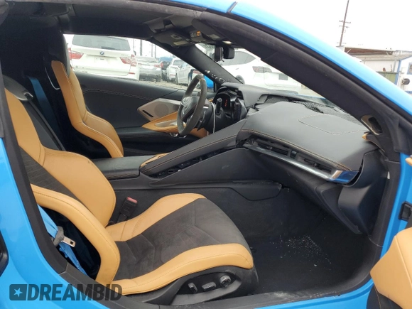 2021 Chevrolet Corvette 2LT with VIN 1G1YB2D48M5122614, listed as a Copart auction lot 55322505 with 14,736 mi miles and Salvage Title. Bid and sale history available at carsss.com. Image 10.