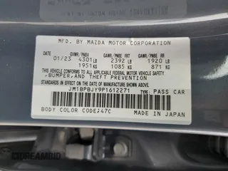 2023 Mazda 3 2.5 Turbo with VIN JM1BPBJY9P1612271, listed as a Copart auction lot 72905584 with 19,544 mi miles and Salvage title. Bid and sale history available at DreamBid. Image 13.