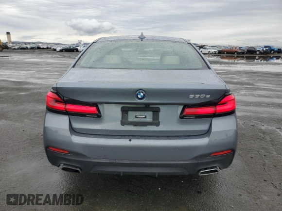 2022 BMW 5 Series 530e with VIN WBA13AG05NCL01602, listed as a Copart auction lot 85075934 with 34,240 mi miles and Salvage title. Bid and sale history available at DreamBid. Image 6.