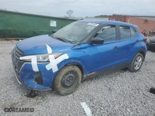 2021 Nissan Kicks S with VIN 3N1CP5BV5ML559957, listed as a Copart auction lot 47064465 with 35,420 mi miles and Salvage Title. Bid and sale history available at carsss.com. Image 1.