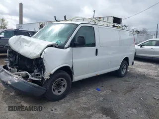 2009 Chevrolet Express Cargo Van with VIN 1GCGG25C791108423, listed as a IAAI auction lot 41919297 with 1 mi miles. Bid and sale history available at carsss.com. Image 2.
