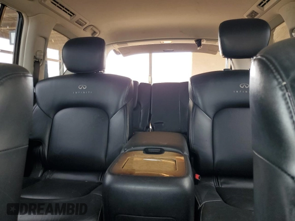 2011 Infiniti QX56 7-passenger with VIN JN8AZ2NE9B9005517, listed as a Copart auction lot 44799925 with 150,030 mi miles and Salvage Title. Bid and sale history available at carsss.com. Image 10.