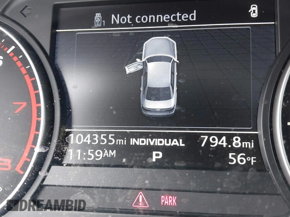 2017 Audi A4 Premium with VIN WAUGNAF4XHN005847, listed as a IAAI auction lot 41791442 with 104,355 mi miles. Bid and sale history available at carsss.com. Image 16.