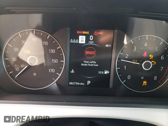 2019 Land Rover Range Rover Velar S with VIN SALYB2EX2KA794925, listed as a Copart auction lot 54055664 with 62,734 mi miles. Bid and sale history available at carsss.com. Image 9.