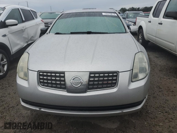 2004 Nissan Maxima SE with VIN 1N4BA41E14C889912, listed as a Copart auction lot 74379814 with 0 mi miles and Salvage Title. Bid and sale history available at carsss.com. Image 5.