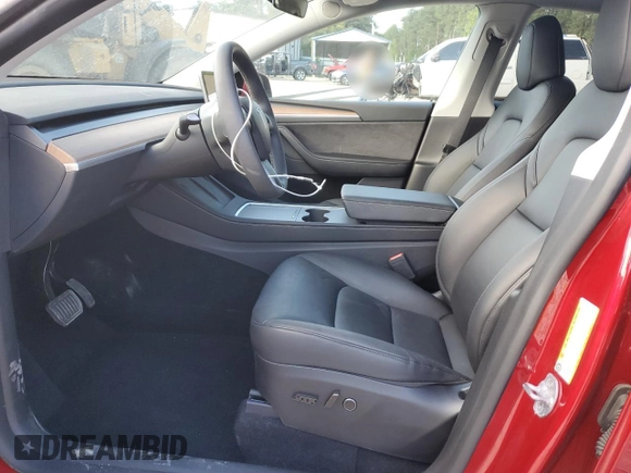 2024 Tesla Model Y Long Range with VIN 7SAYGDEE6RA318973, listed as a Copart auction lot 55586435 with 8,700 mi miles and Salvage title. Bid and sale history available at DreamBid. Image 7.