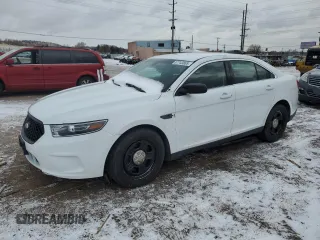2019 Ford Police Interceptor Sedan with VIN 1FAHP2MKXKG107935, listed as a Copart auction lot 87743865 with 123,678 mi miles and Salvage Title. Bid and sale history available at carsss.com. Image 1.
