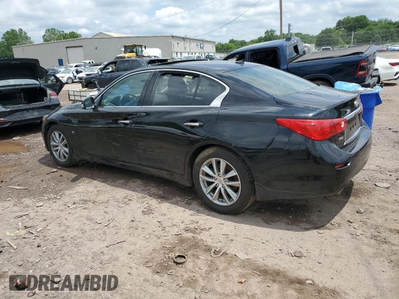 2015 Infiniti Q50 z VIN JN1BV7AR7FM421993, wystawiony jako Copart lot #60709065 z przebiegiem Nie podano mil oraz Szkoda całkowita • Salvage title. Historia ofert i sprzedaży dostępna na DreamBid. Obrazek 2.