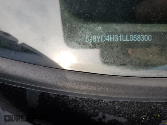 2020 Acura MDX with VIN 5J8YD4H31LL058300, listed as a Copart auction lot 52531115 with 0 mi miles and Salvage Title. Bid and sale history available at carsss.com. Image 13.
