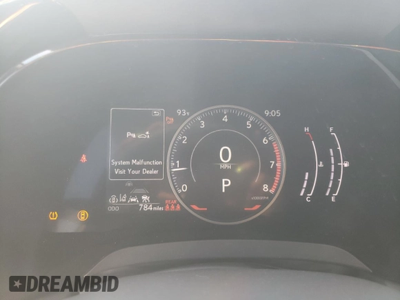 2024 Lexus RX 350 with VIN JTJCHMAA2R2013707, listed as a Copart auction lot 68769494 with 784 mi miles and Salvage title. Bid and sale history available at DreamBid. Image 9.