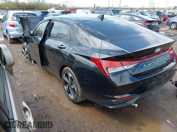 2023 Hyundai Elantra SEL with VIN KMHLS4AG8PU607773, listed as a IAAI auction lot 41887145 with 17,551 mi miles and . Bid and sale history available at DreamBid. Image 3.