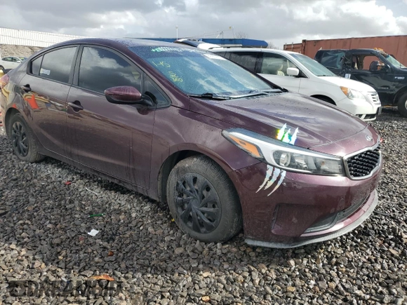 2017 Kia Forte LX with VIN 3KPFK4A70HE081673, listed as a Copart auction lot 88950605 with 0 mi miles and Salvage Title. Bid and sale history available at carsss.com. Image 4.