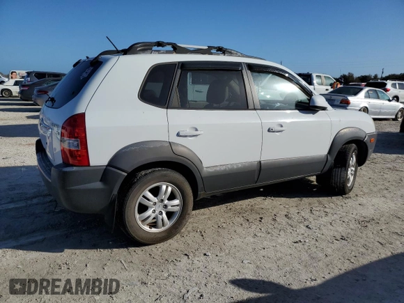 2007 Hyundai Tucson SE with VIN KM8JN12D47U641209, listed as a Copart auction lot 77636264 with Not Provided miles and Salvage Title. Bid and sale history available at carsss.com. Image 3.
