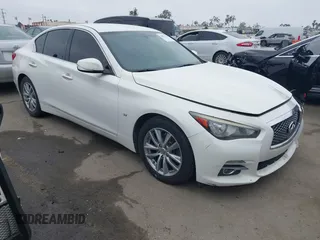 2015 Infiniti Q50 Premium with VIN JN1BV7AP6FM342619, listed as a IAAI auction lot 41871222 with 162,873 mi miles. Bid and sale history available at carsss.com. Image 1.