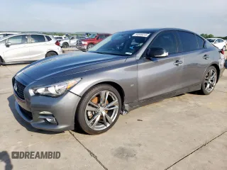 2015 Infiniti Q50 Premium with VIN JN1BV7AP5FM353384, listed as a Copart auction lot 54845015 with 152,690 mi miles and Salvage title. Bid and sale history available at DreamBid. Image 1.
