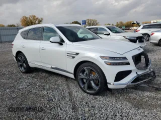 2025 Genesis GV80 Prestige with VIN KMUHEESCXSU221431, listed as a Copart auction lot 78187984 with 3,788 mi miles and Salvage Title. Bid and sale history available at DreamBid. Image 4.