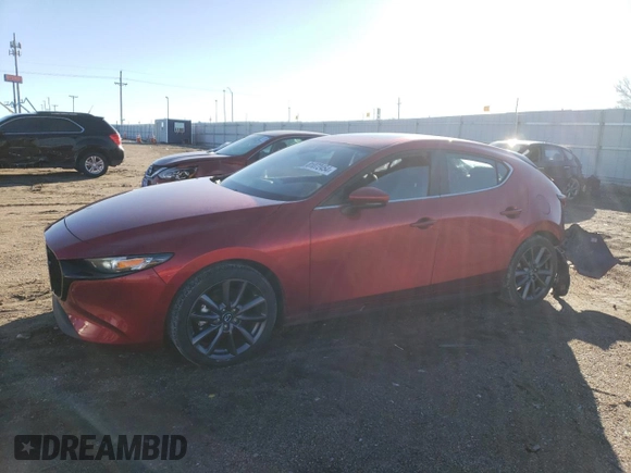 2021 Mazda Mazda3 Hatchback Preferred with VIN JM1BPBLL8M1403634, listed as a Copart auction lot 81072454 with 34,527 mi miles and Salvage Title. Bid and sale history available at carsss.com. Image 1.