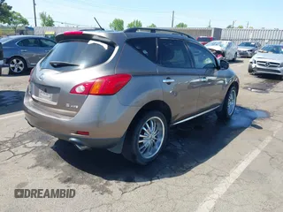 2009 Nissan Murano S with VIN JN8AZ18W09W101370, listed as a IAAI auction lot 42100083 with 168,687 mi miles and . Bid and sale history available at carsss.com. Image 4.