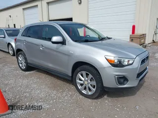 2015 Mitsubishi Outlander Sport ES with VIN 4A4AP3AU8FE057666, listed as a IAAI auction lot 42118019 with 157,543 mi miles. Bid and sale history available at carsss.com. Image 1.