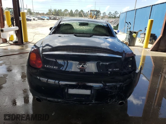 2002 Lexus SC 430 with VIN JTHFN48Y620008666, listed as a Copart auction lot 74599064 with Not Provided miles and Non Repairable. Bid and sale history available at carsss.com. Image 6.