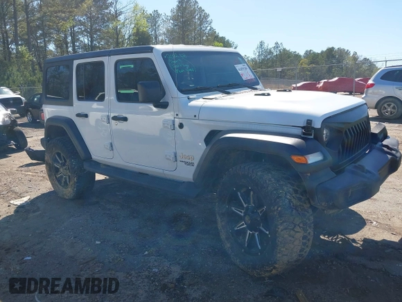 2020 Jeep Wrangler Unlimited Sport S z VIN 1C4HJXDN5LW204468, wystawiony jako IAAI lot #41855289 z przebiegiem 62 610 mil mil oraz . Historia ofert i sprzedaży dostępna na DreamBid. Obrazek 1.