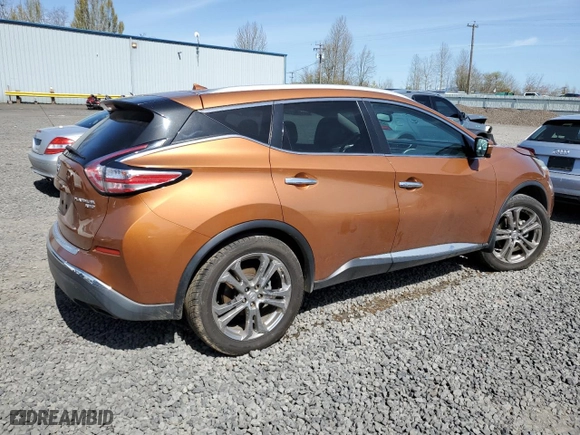 2015 Nissan Murano SL with VIN 5N1AZ2MH3FN235019, listed as a Copart auction lot 52046705 with 142,760 mi miles and Clean Title. Bid and sale history available at carsss.com. Image 3.
