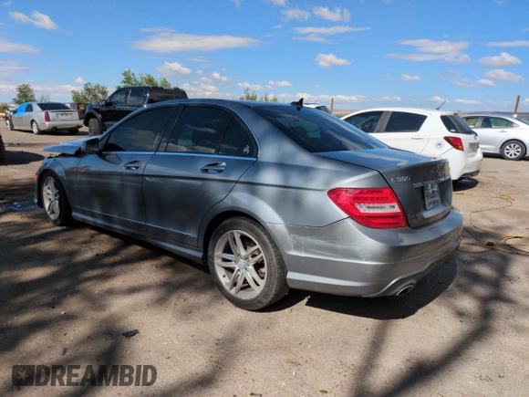 2012 Mercedes-Benz C 300 Sport with VIN WDDGF8BB5CA660243, listed as a Copart auction lot 59394845 with 176,880 mi miles and Salvage title. Bid and sale history available at DreamBid. Image 2.