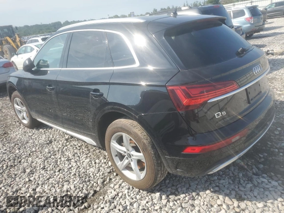 2021 Audi Q5 Premium с VIN WA1AAAFYXM2125175, выставлен на аукционе Copart как лот 43533155 с пробегом 46 017 миль миль и Списание • Salvage title. История ставок и продаж доступна на DreamBid. Изображение 2.