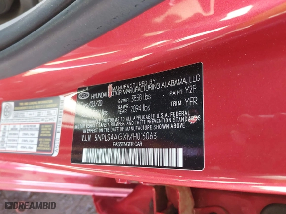 2021 Hyundai Elantra SEL with VIN 5NPLS4AGXMH016063, listed as a IAAI auction lot 41397487 with 47,559 mi miles. Bid and sale history available at carsss.com. Image 9.