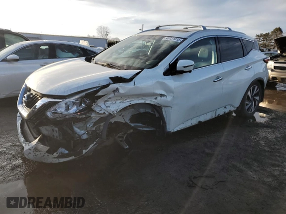 2016 Nissan Murano Platinum z VIN 5N1AZ2MH9GN162594, wystawiony jako Copart lot #46721015 z przebiegiem 99 086 mil mil oraz Szkoda całkowita • Salvage title. Historia ofert i sprzedaży dostępna na DreamBid. Obrazek 1.