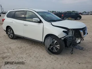 2017 Nissan Pathfinder SL with VIN 5N1DR2MN5HC668181, listed as a Copart auction lot 51381715 with 136,558 mi miles and Salvage title. Bid and sale history available at DreamBid. Image 4.