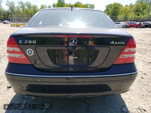 2007 Mercedes-Benz C 280 Luxury with VIN WDBRF92H97F921605, listed as a Copart auction lot 54670135 with 144,373 mi miles and Salvage title. Bid and sale history available at DreamBid. Image 6.