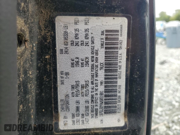 1998 Dodge Dakota SLT with VIN 1B7GL22YXWS651881, listed as a Copart auction lot 73191384 with 0 mi miles and Salvage Title. Bid and sale history available at carsss.com. Image 12.