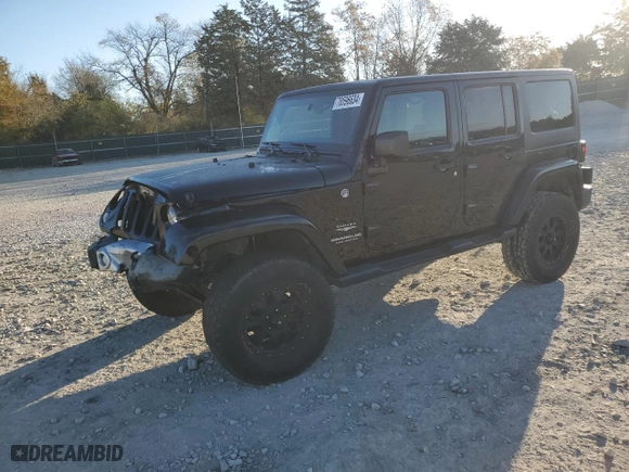 2015 Jeep Wrangler Unlimited Sahara with VIN 1C4HJWEGXFL698388, listed as a Copart auction lot 78596634 with 110,460 mi miles and Salvage Title. Bid and sale history available at carsss.com. Image 1.