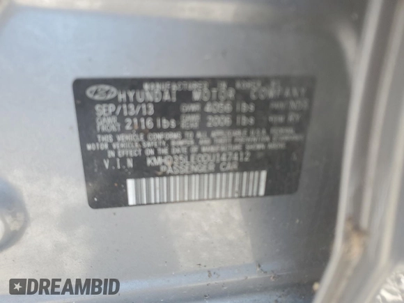 2013 Hyundai Elantra GT with VIN KMHD35LE0DU147412, listed as a Copart auction lot 74302904 with 78,685 mi miles and Salvage Title. Bid and sale history available at carsss.com. Image 14.