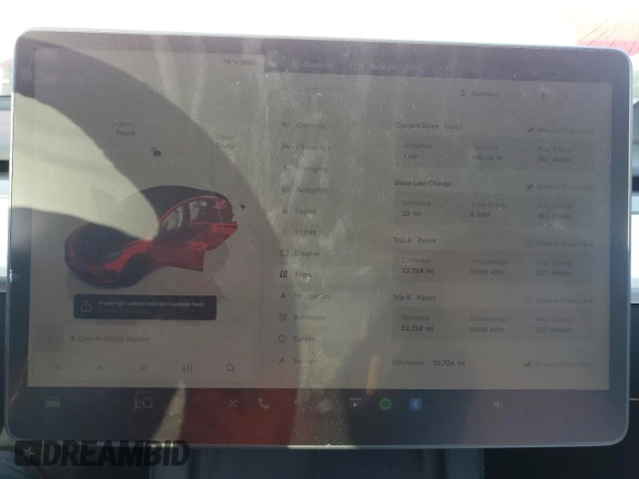2023 Tesla Model 3 Performance with VIN 5YJ3E1EC7PF486616, listed as a Copart auction lot 82368074 with 32,724 mi miles and Salvage Title. Bid and sale history available at carsss.com. Image 9.